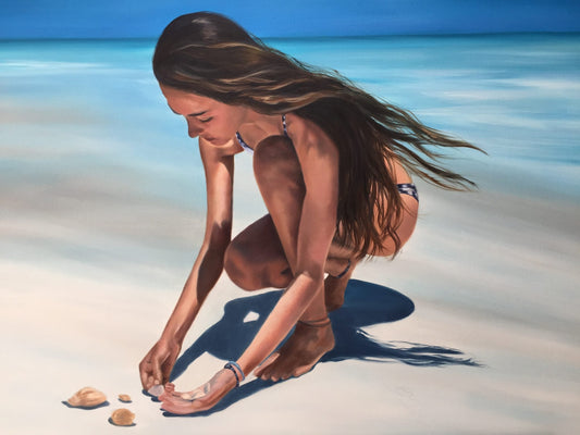 Award Winning West Australian Artist, Mia Laing 'Sounds of the Sea' oil on canvas 2016 24x30" / 60x72cm